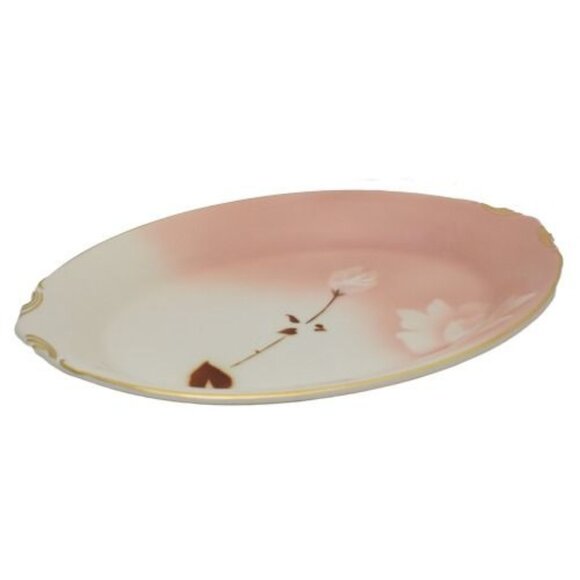 Syracuse China Madame Butterfly Serving Platter 14" Roses Peach Shadow - Picture 2 of 5